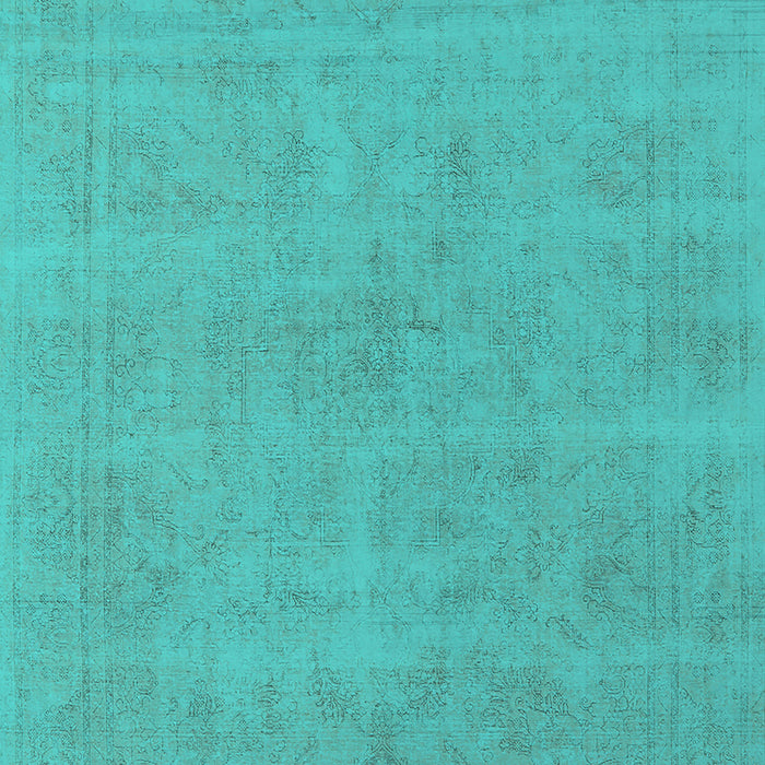 Machine Washable Oriental Turquoise Industrial Area Rugs, wshurb2167turq