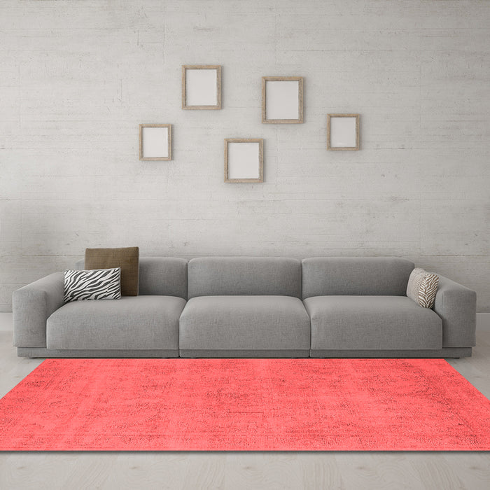 Industrial Red Washable Rugs
