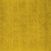 Square Machine Washable Oriental Yellow Industrial Rug, wshurb2167yw