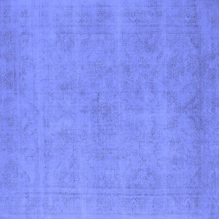 Square Oriental Blue Industrial Rug, urb2167blu