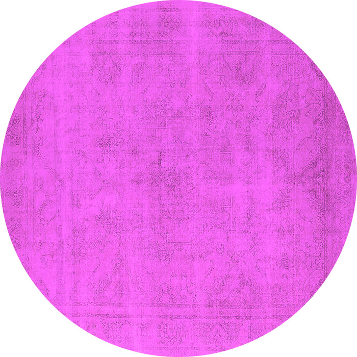 Round Oriental Pink Industrial Rug, urb2167pnk