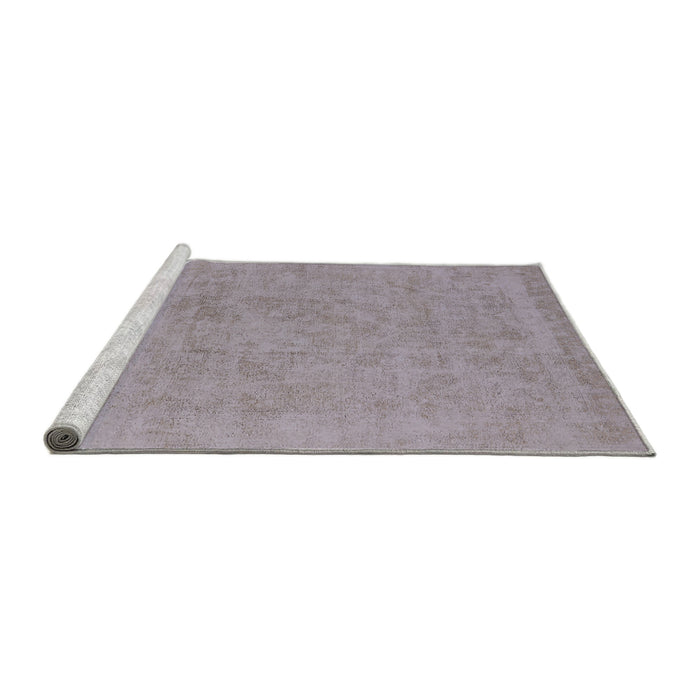 Sideview of Machine Washable Industrial Modern Silver Pink Rug, wshurb2168