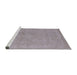 Sideview of Machine Washable Industrial Modern Silver Pink Rug, wshurb2168