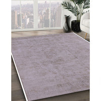 Mid-Century Modern Silver Pink Oriental Rug, urb2168