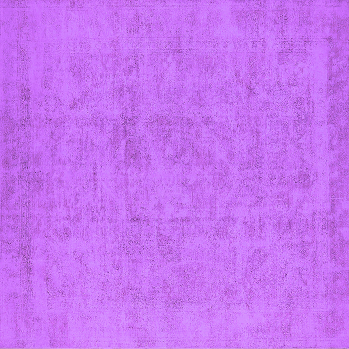 Square Machine Washable Oriental Purple Industrial Area Rugs, wshurb2168pur