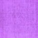 Square Machine Washable Oriental Purple Industrial Area Rugs, wshurb2168pur