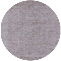 Round Machine Washable Industrial Modern Silver Pink Rug, wshurb2168