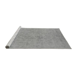 Sideview of Machine Washable Oriental Gray Industrial Rug, wshurb2168gry