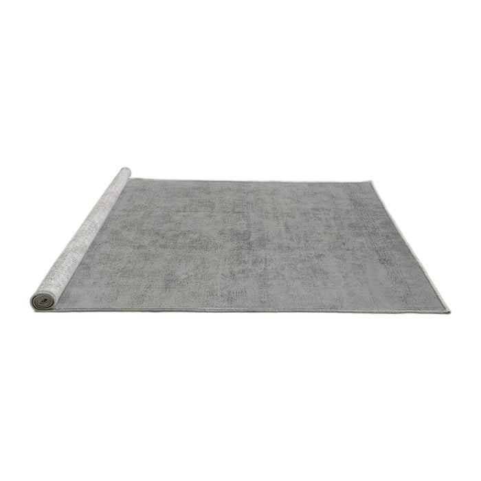 Sideview of Machine Washable Oriental Gray Industrial Rug, wshurb2168gry