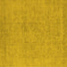 Square Machine Washable Oriental Yellow Industrial Rug, wshurb2168yw