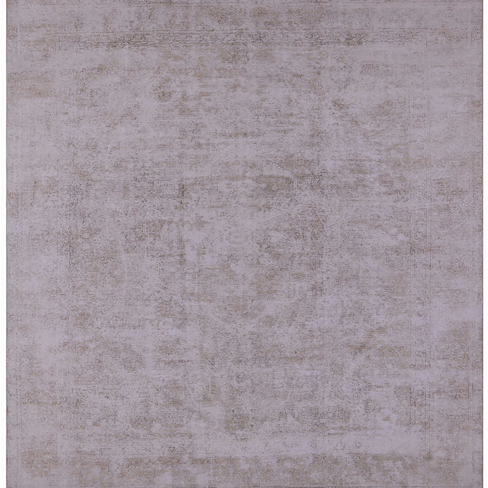 Square Machine Washable Industrial Modern Silver Pink Rug, wshurb2168