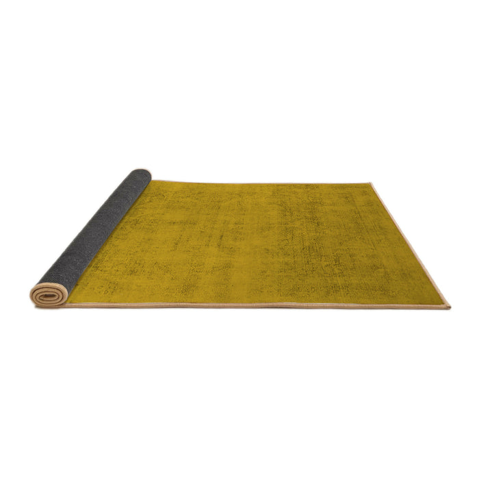 Sideview of Oriental Yellow Industrial Rug, urb2169yw