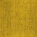 Square Machine Washable Oriental Yellow Industrial Rug, wshurb2169yw