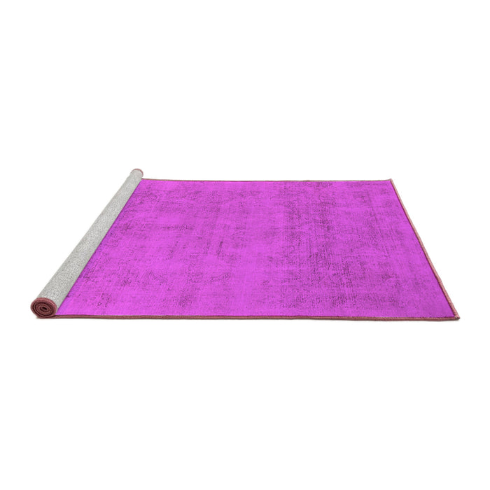 Sideview of Machine Washable Oriental Pink Industrial Rug, wshurb2169pnk