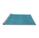 Sideview of Machine Washable Oriental Light Blue Industrial Rug, wshurb2169lblu