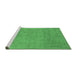 Sideview of Machine Washable Oriental Emerald Green Industrial Area Rugs, wshurb2169emgrn