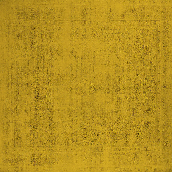Square Oriental Yellow Industrial Rug, urb2169yw