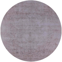 Round Machine Washable Industrial Modern Dark Gray Rug, wshurb2169