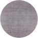 Round Mid-Century Modern Dark Gray Oriental Rug, urb2169