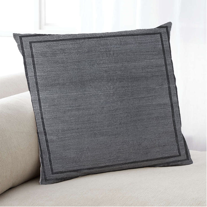 Lifestyle Image of Mid-Century Modern Urban Square Silver Gray Throw Pillow, 18 inch by 18 inch, pwurb216