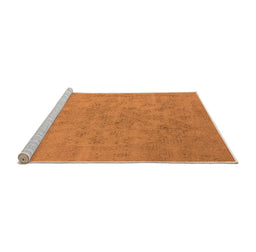 Sideview of Machine Washable Oriental Orange Industrial Area Rugs, wshurb2170org