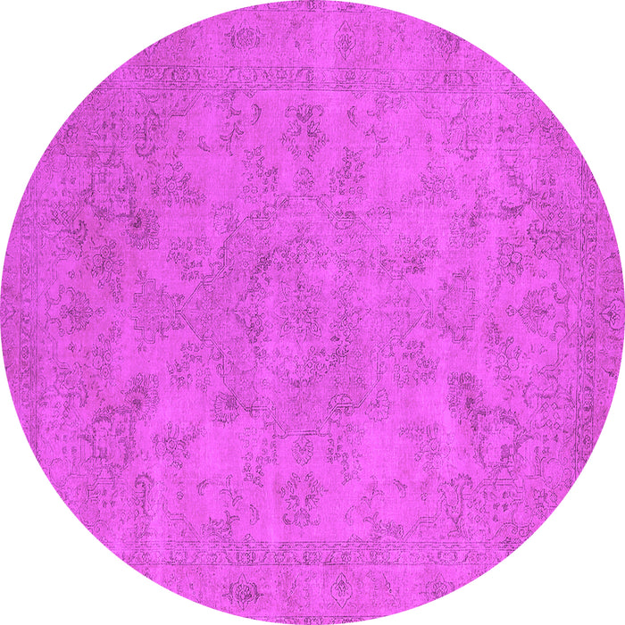 Round Oriental Pink Industrial Rug, urb2170pnk