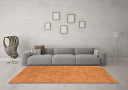Machine Washable Oriental Orange Industrial Area Rugs in a Living Room, wshurb2170org