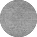 Round Oriental Gray Industrial Rug, urb2170gry