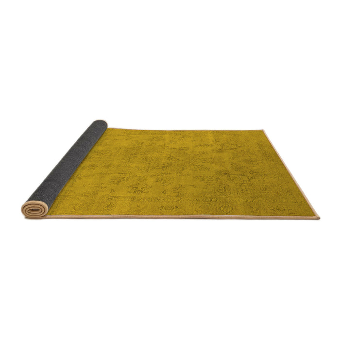 Sideview of Oriental Yellow Industrial Rug, urb2170yw