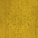 Square Machine Washable Oriental Yellow Industrial Rug, wshurb2170yw