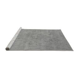 Sideview of Machine Washable Oriental Gray Industrial Rug, wshurb2170gry