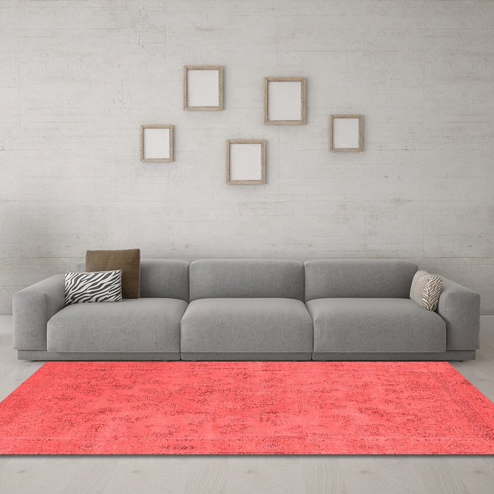 Industrial Red Washable Rugs