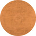 Round Oriental Orange Industrial Rug, urb2171org