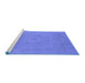 Sideview of Machine Washable Oriental Blue Industrial Rug, wshurb2171blu