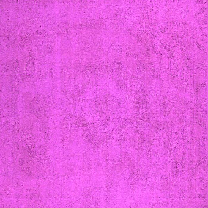 Square Machine Washable Oriental Pink Industrial Rug, wshurb2171pnk