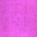 Square Machine Washable Oriental Pink Industrial Rug, wshurb2171pnk