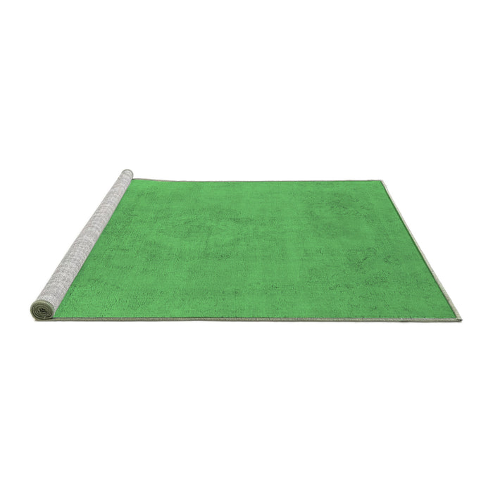 Sideview of Machine Washable Oriental Emerald Green Industrial Area Rugs, wshurb2171emgrn
