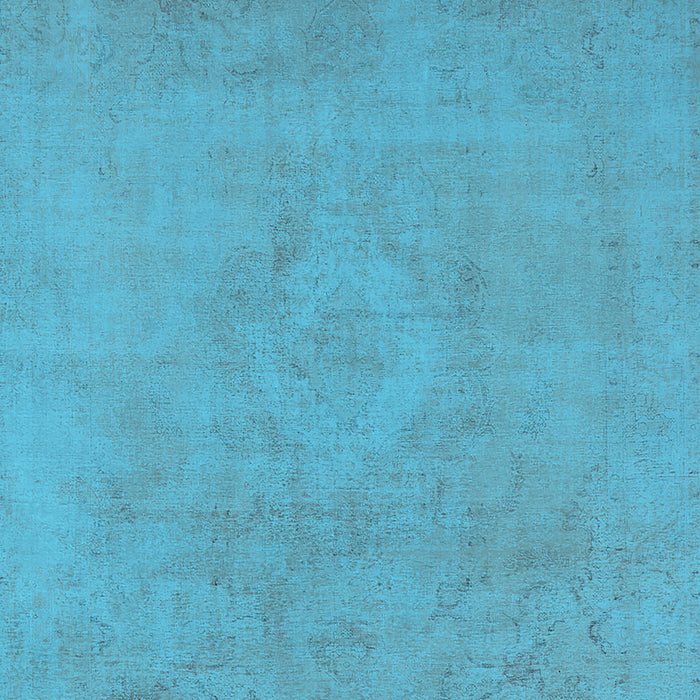 Machine Washable Oriental Light Blue Industrial Rug, wshurb2171lblu