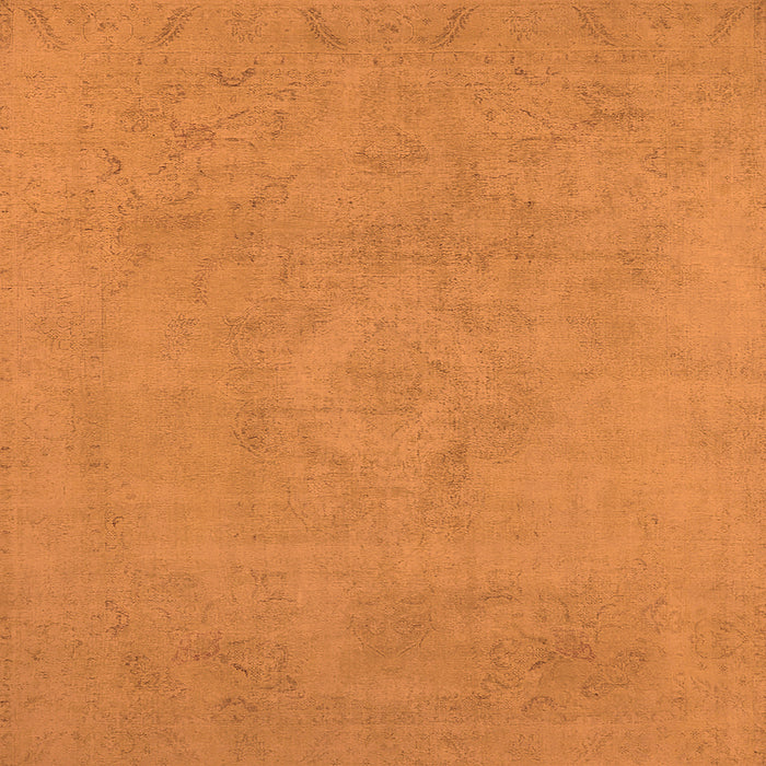 Square Oriental Orange Industrial Rug, urb2171org