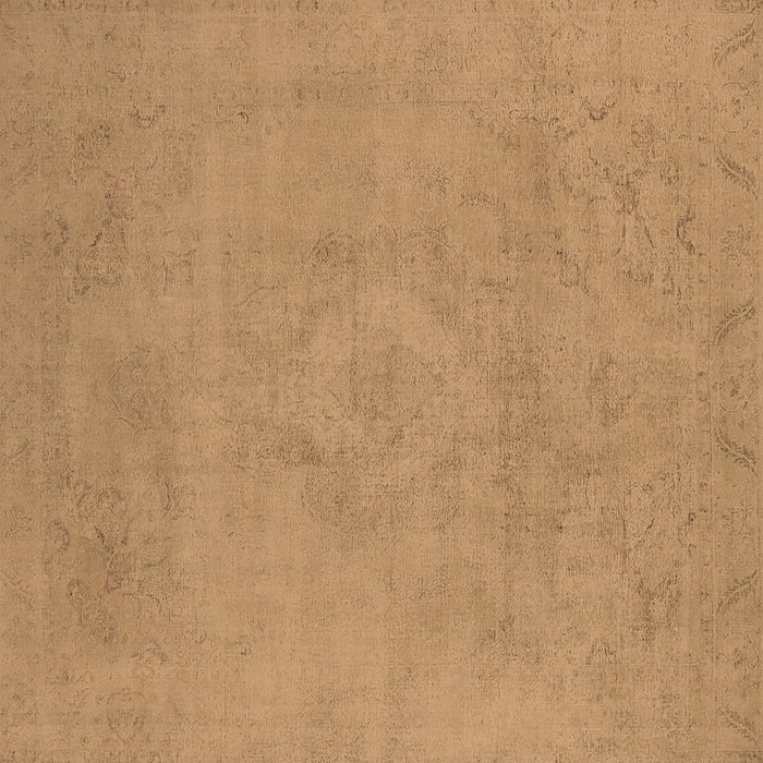 Square Machine Washable Oriental Brown Industrial Rug, wshurb2171brn