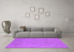 Machine Washable Oriental Purple Industrial Area Rugs in a Living Room, wshurb2171pur