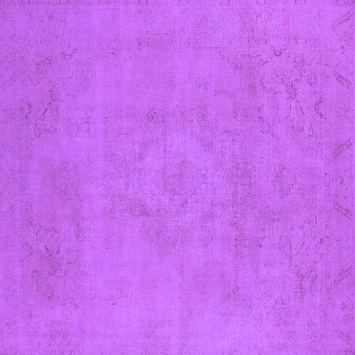 Square Machine Washable Oriental Purple Industrial Area Rugs, wshurb2171pur