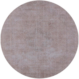 Round Machine Washable Industrial Modern Rose Dust Purple Rug, wshurb2172