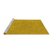 Sideview of Machine Washable Oriental Yellow Industrial Rug, wshurb2172yw