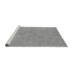 Sideview of Machine Washable Oriental Gray Industrial Rug, wshurb2172gry