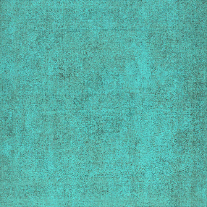 Square Oriental Turquoise Industrial Rug, urb2172turq
