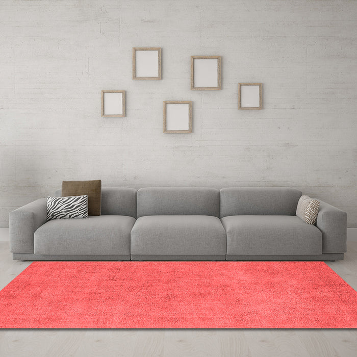 Industrial Red Washable Rugs