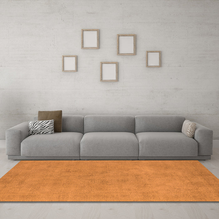 Machine Washable Oriental Orange Industrial Area Rugs in a Living Room, wshurb2172org