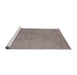 Sideview of Machine Washable Industrial Modern Rose Dust Purple Rug, wshurb2173