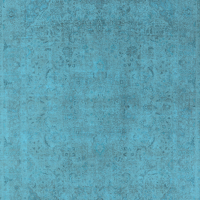 Machine Washable Oriental Light Blue Industrial Rug, wshurb2173lblu